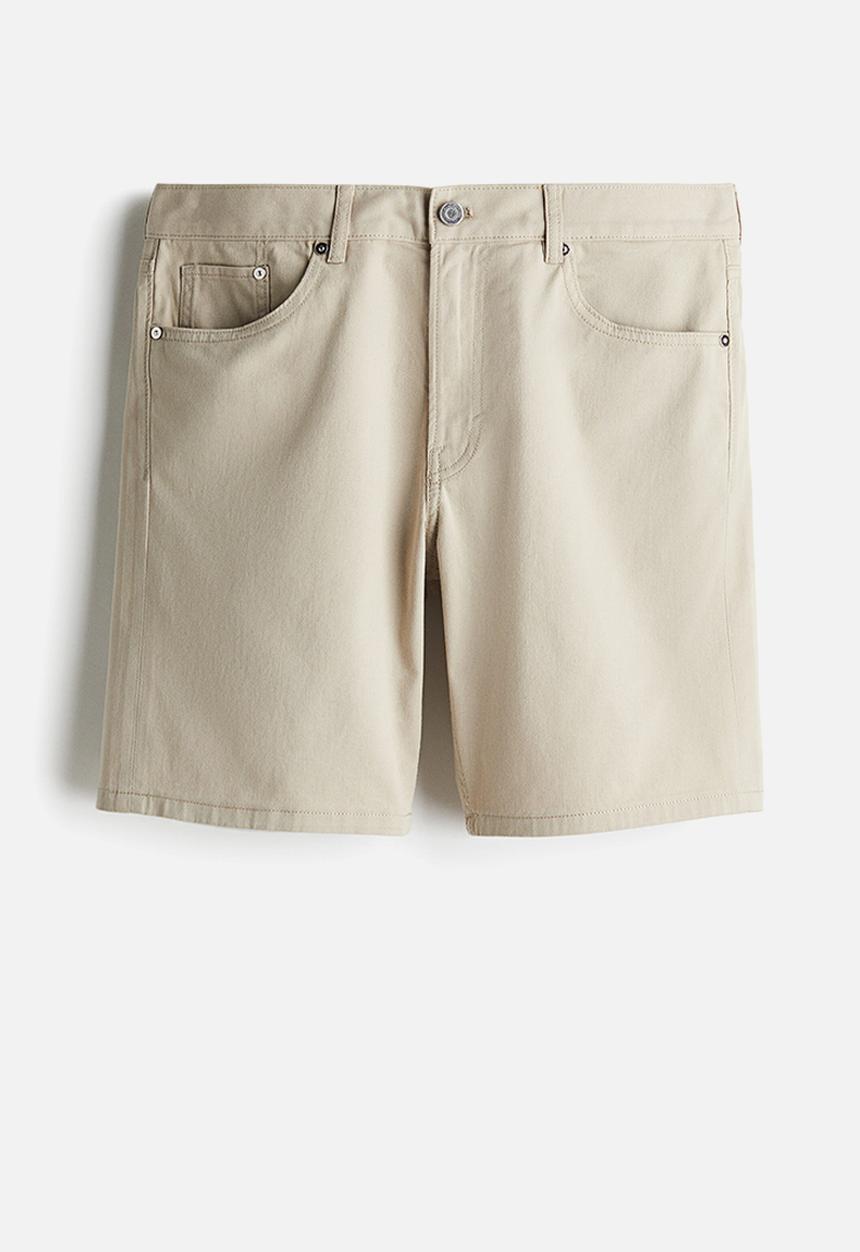 H&M - Regular fit twill shorts - light beige