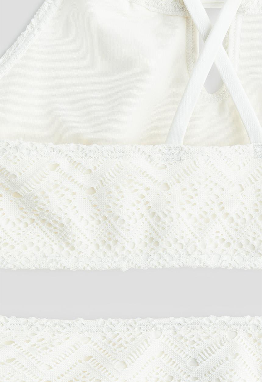 H&M - Crocheted-look bikini - white