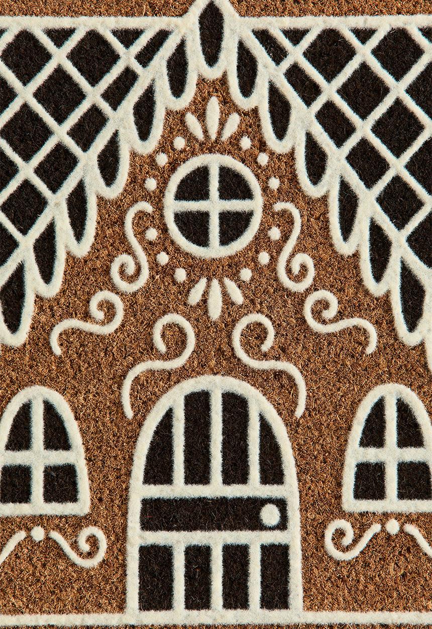 H&M - Printed coir doormat - brown/gingerbread house