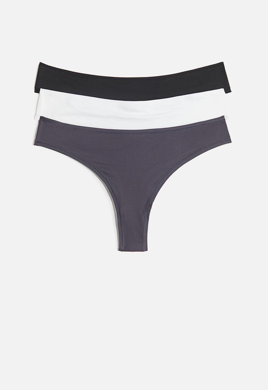 H&M - 3-Pack microfibre brazilian briefs - multi