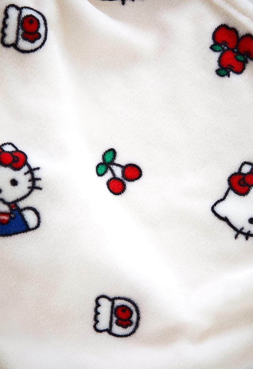 H&M - Patterned fleece blanket - red/hello kitty