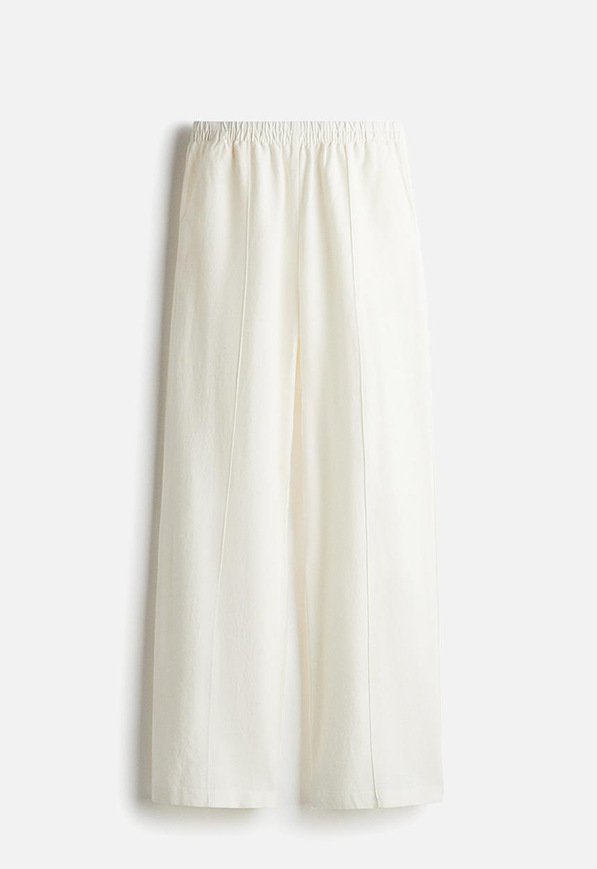 H&M - Linen-blend trousers - white