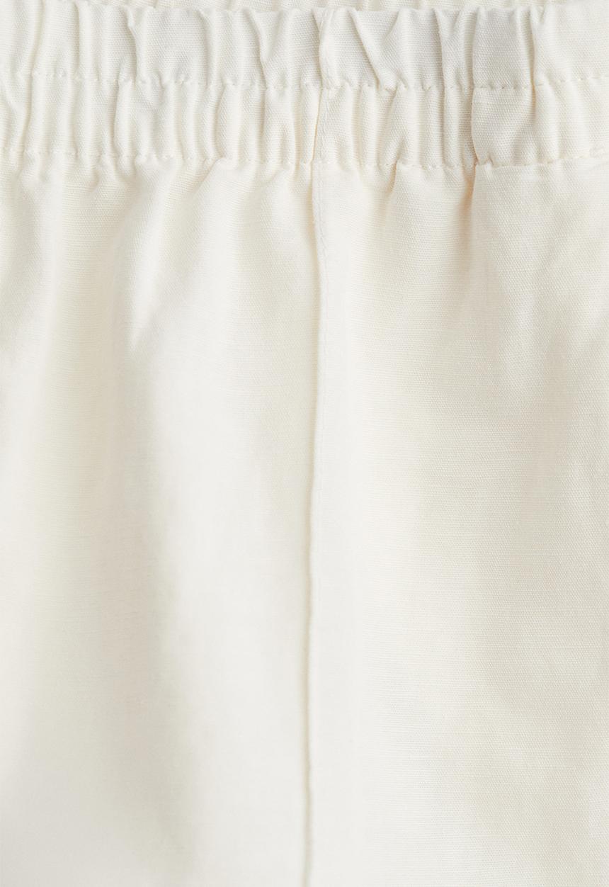 H&M - Linen-blend trousers - white