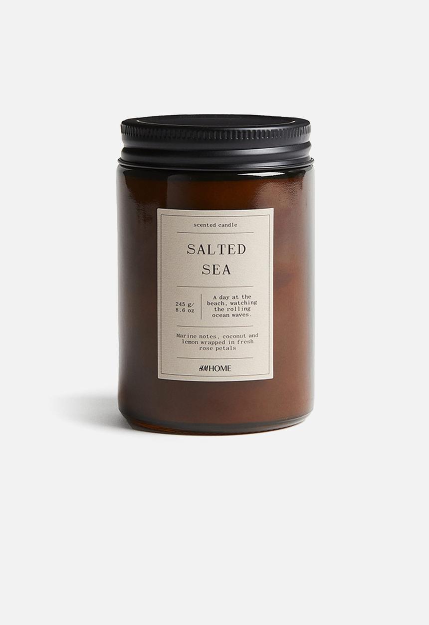 H&M - Small scented candle in glass holder - salted sea 