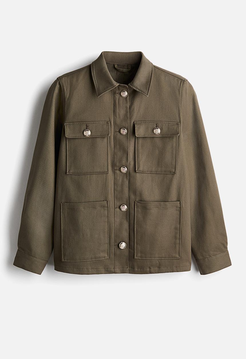 H&M - Cotton utility jacket - khaki green