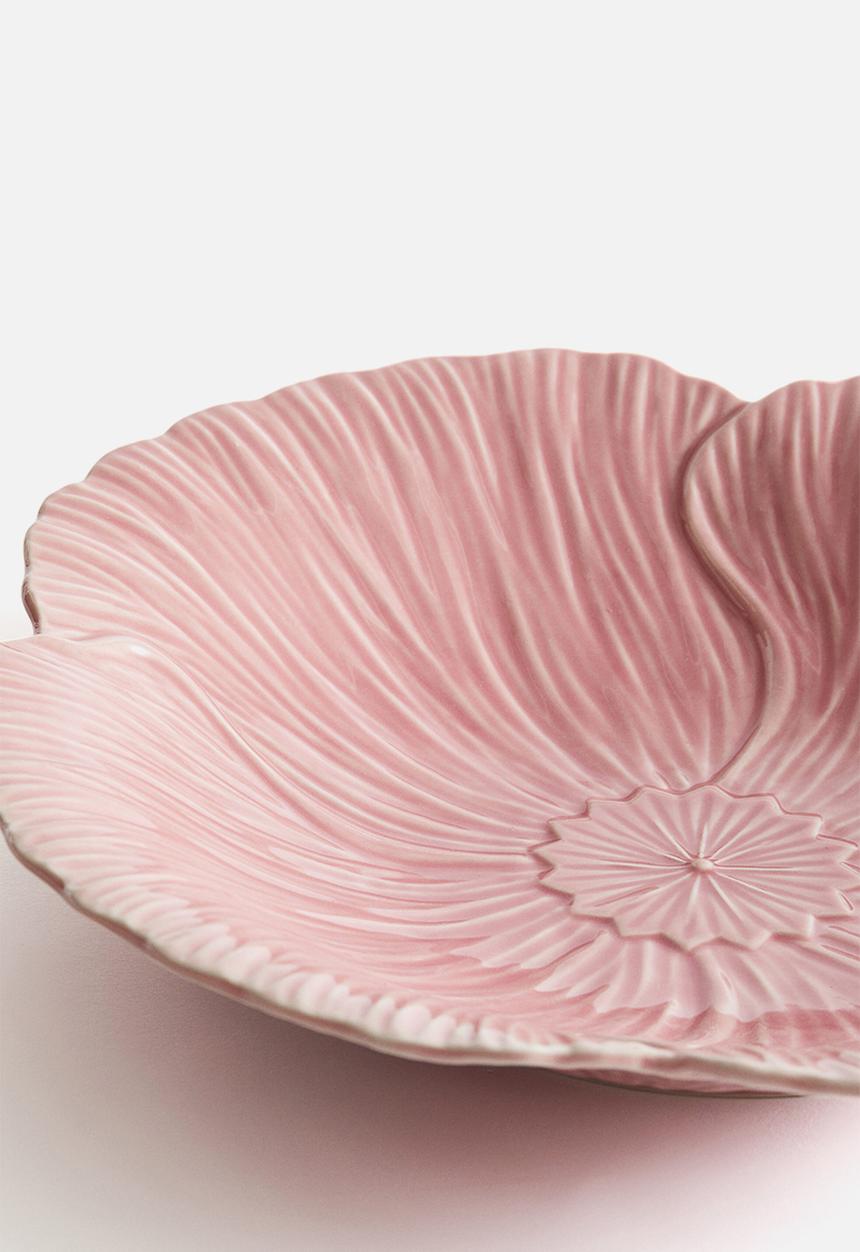 H&M - Large stoneware serving plate - pink