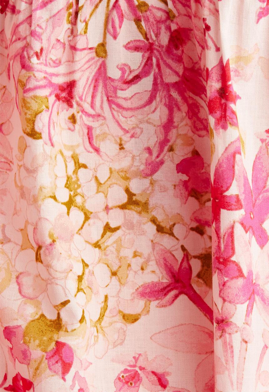 H&M - Long cotton dress - pink floral