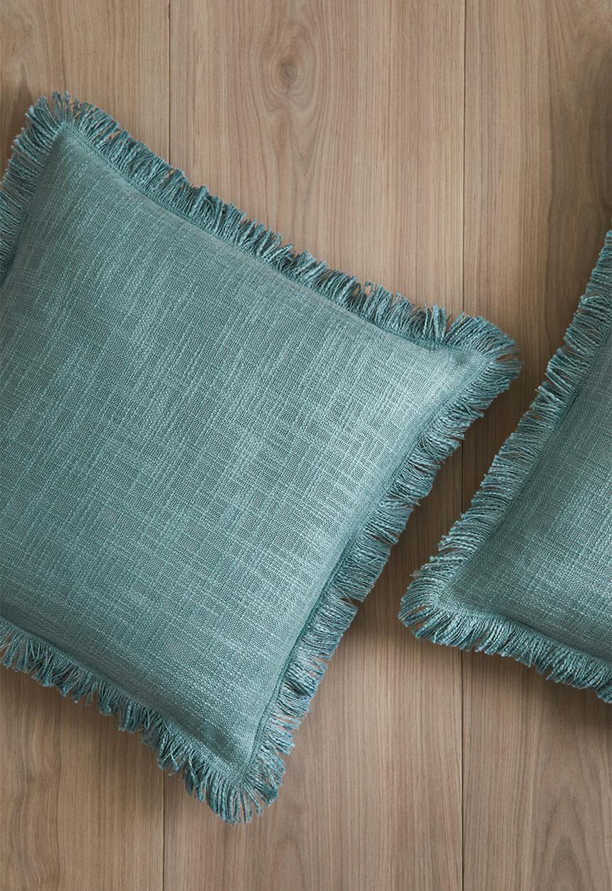 H&M - Slub weave cushion cover - turquoise
