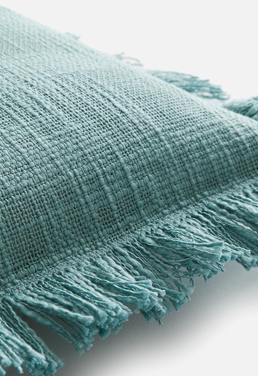 H&M - Slub weave cushion cover - turquoise
