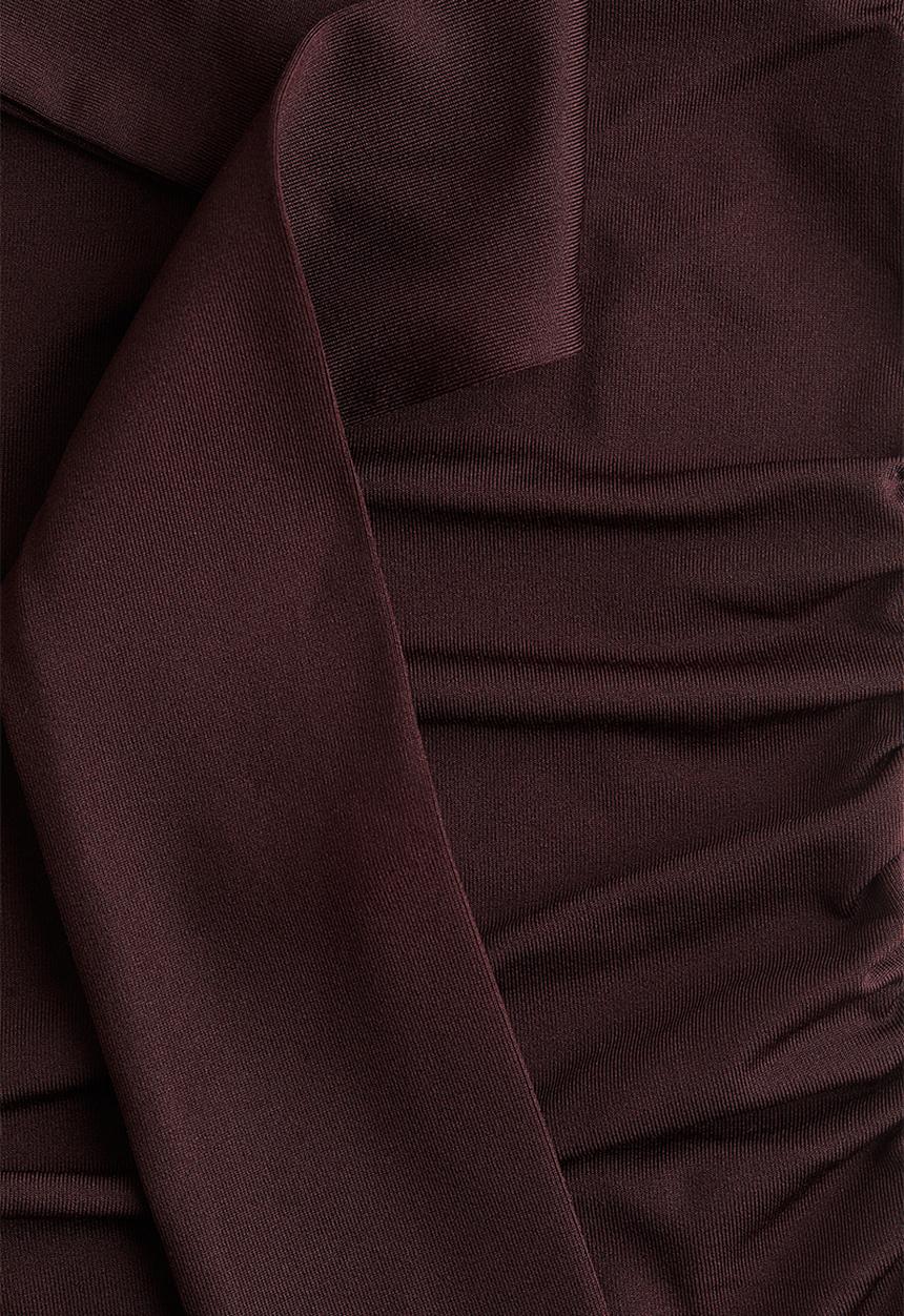 H&M - Draped one-shoulder top - burgundy