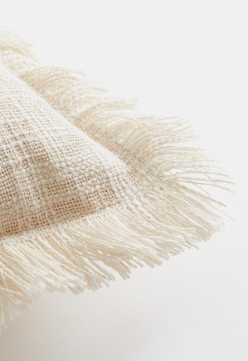 H&M - Slub weave cushion cover - light beige