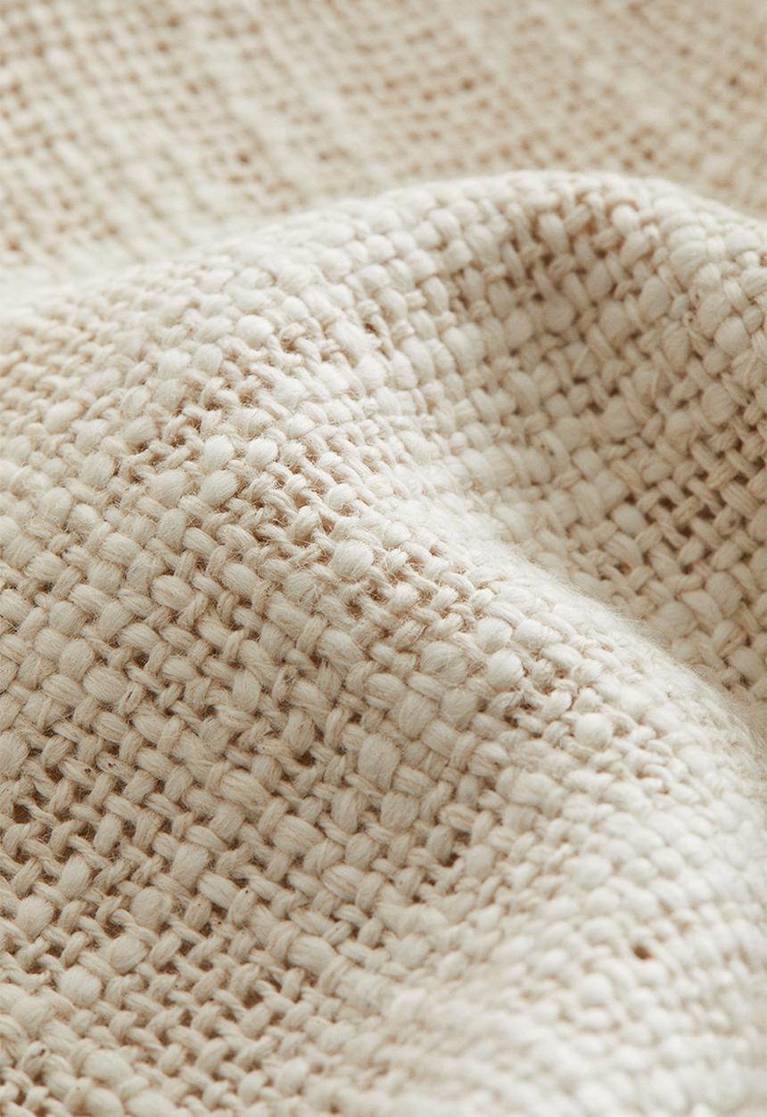 H&M - Slub weave cushion cover - light beige