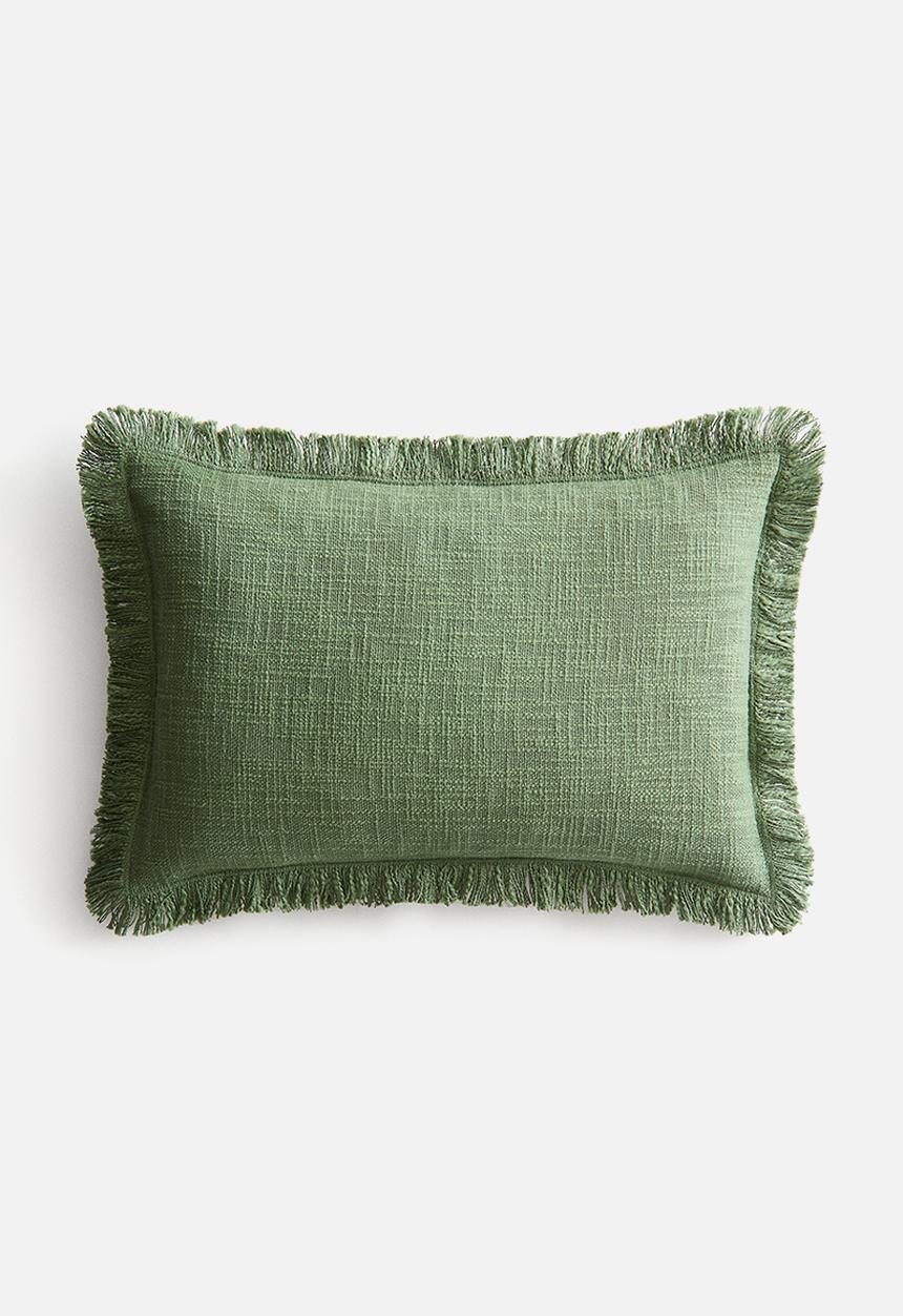 H&M - Slub weave cushion cover - dusty green