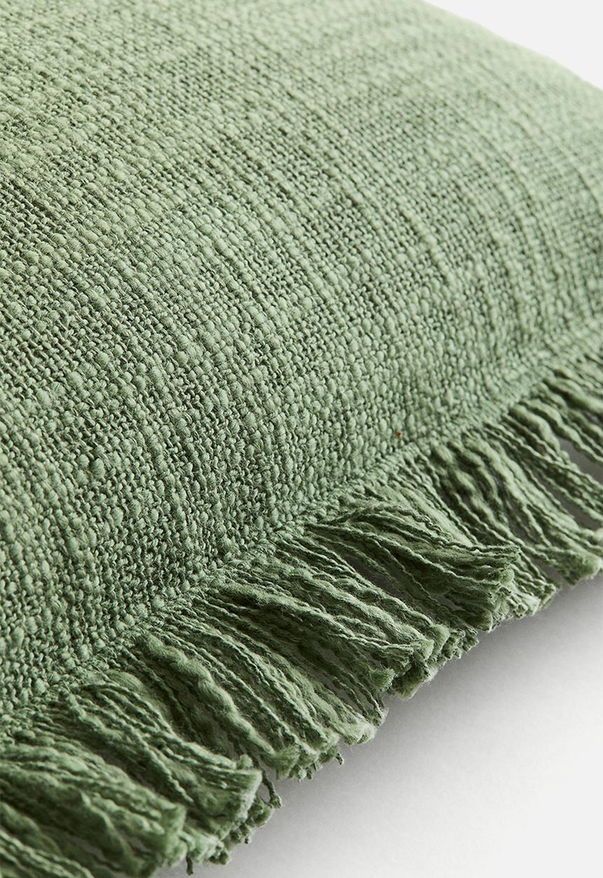 H&M - Slub weave cushion cover - dusty green