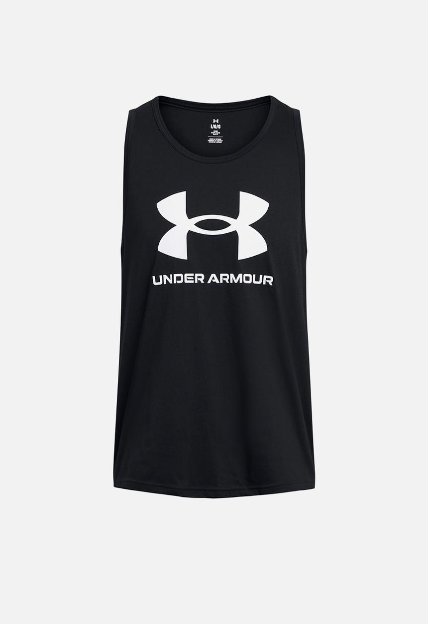 Under Armour - UA SPORTSTYLE LOGO TANK - Black & White