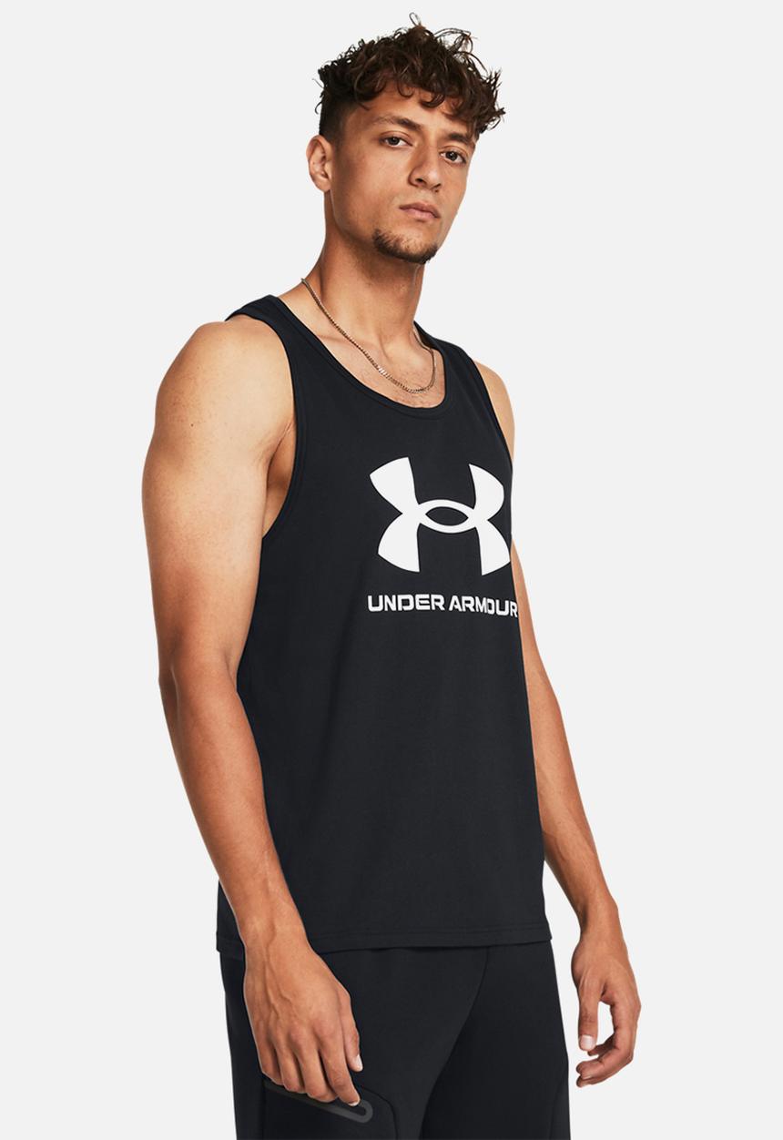 Under Armour - UA SPORTSTYLE LOGO TANK - Black & White
