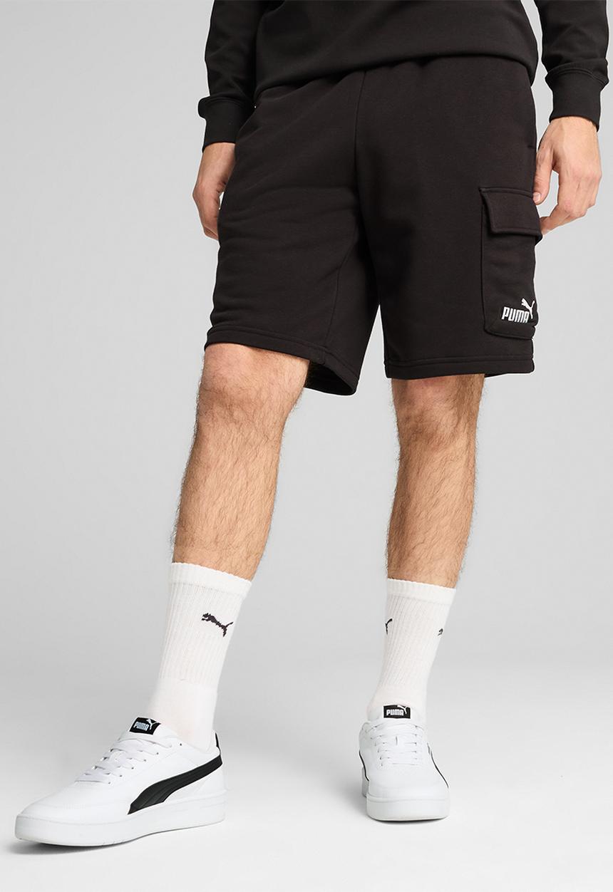 PUMA - ESS No. 1 Logo Cargo Shorts 10” TR - PUMA Black