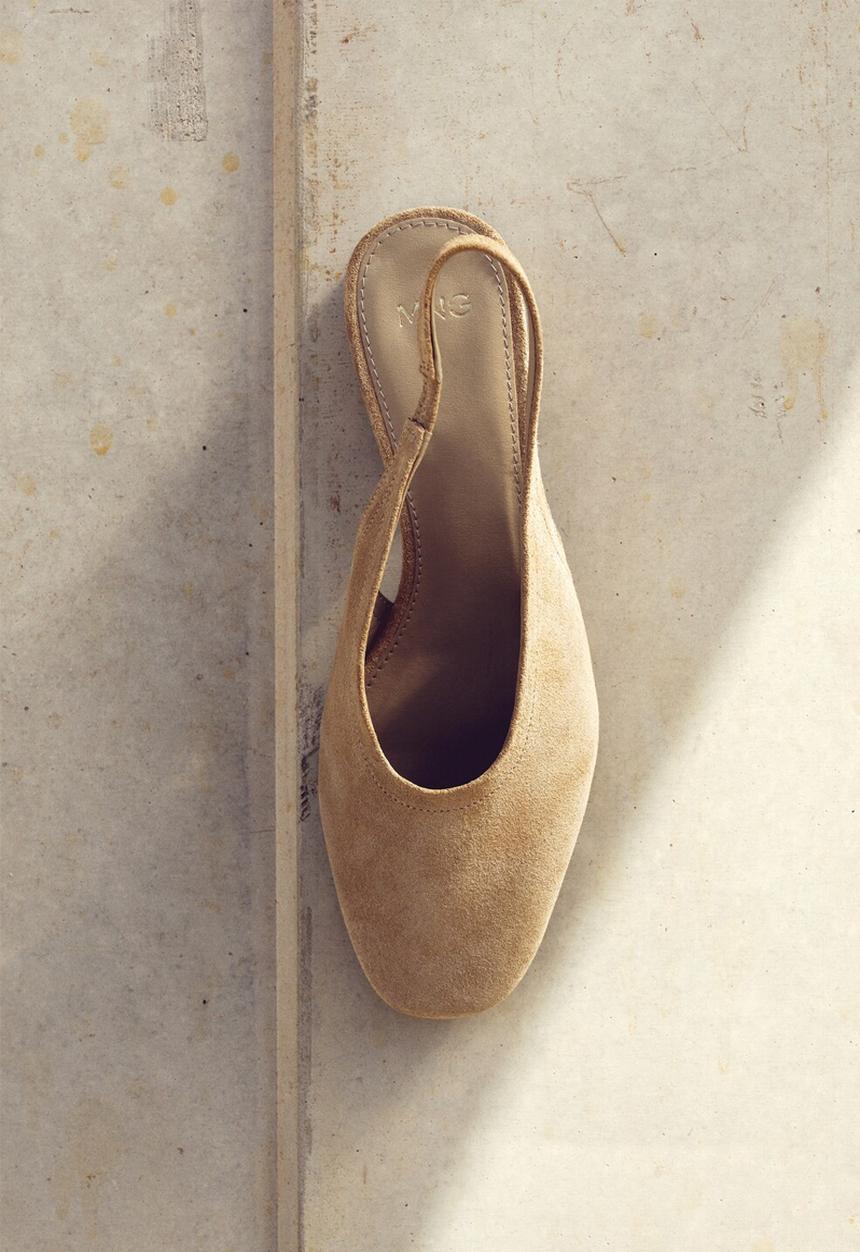 MANGO - Game1 suede heel - light/pastel brown