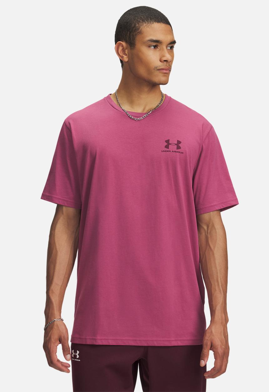 Under Armour - Ua m sportstyle lc short sleeve - fuchsia dusk & dark maroon