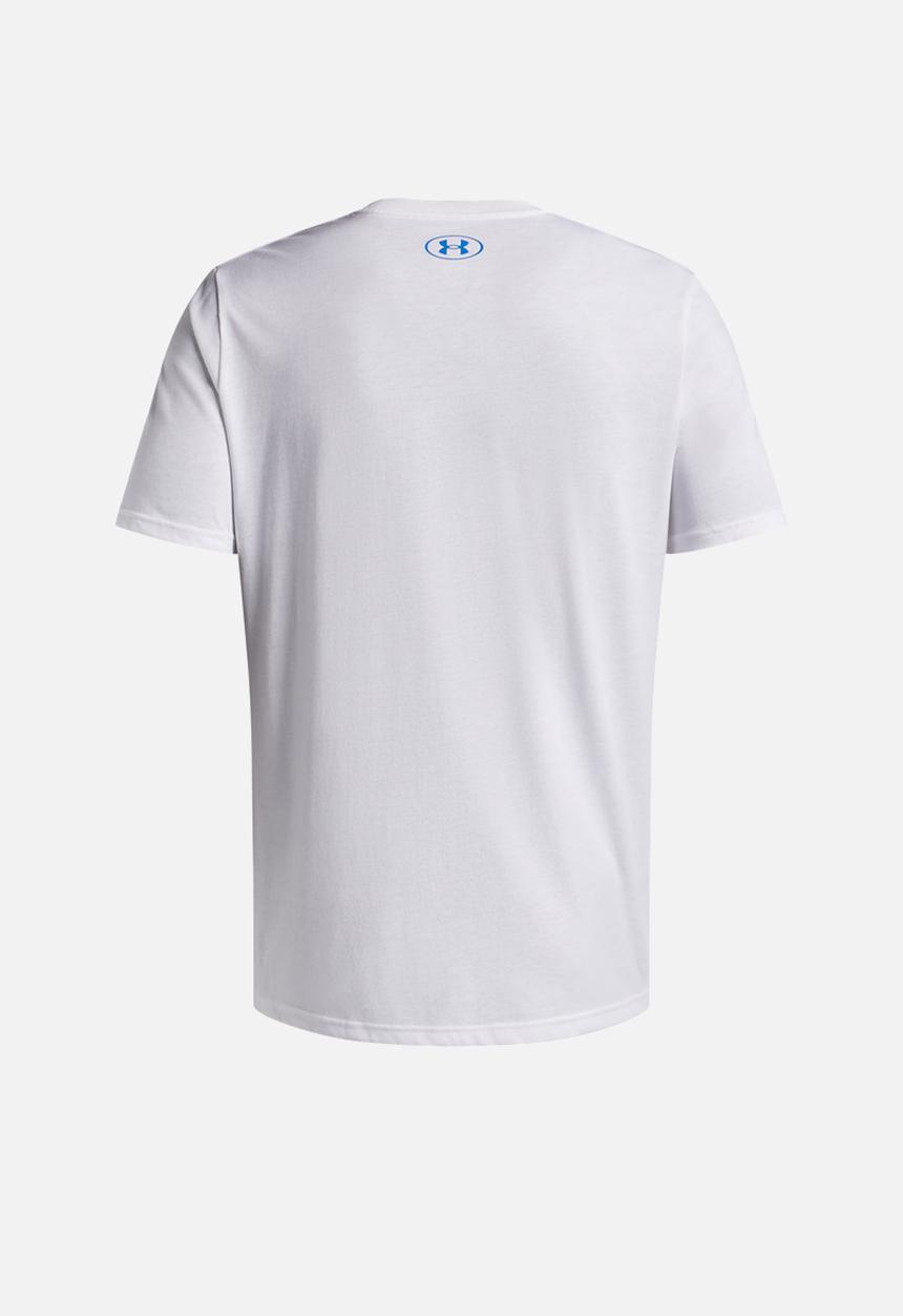 Under Armour - Ua triple stack lc logo short sleeve - white & blue atlantis