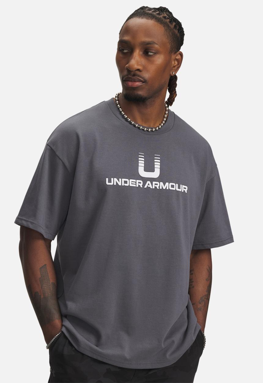 Under Armour - Ua hwt u logo short sleeve - castlerock & white