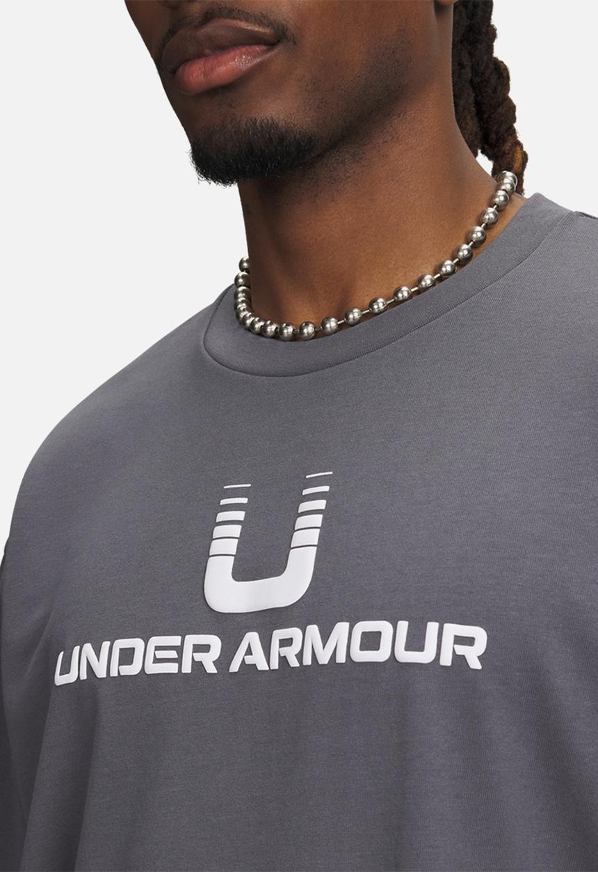 Under Armour - Ua hwt u logo short sleeve - castlerock & white