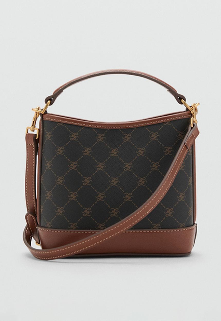 MANGO - Isoldo bucket bag-brown