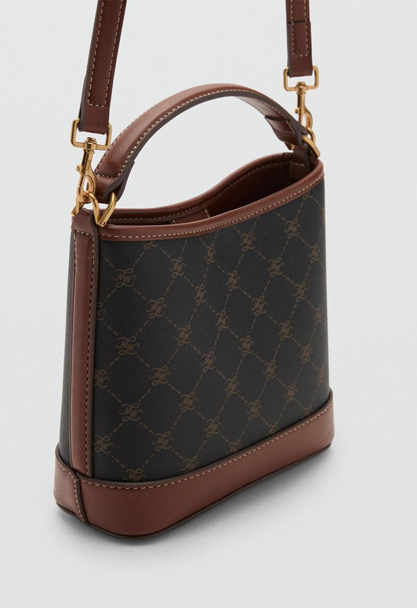 MANGO - Isoldo bucket bag-brown