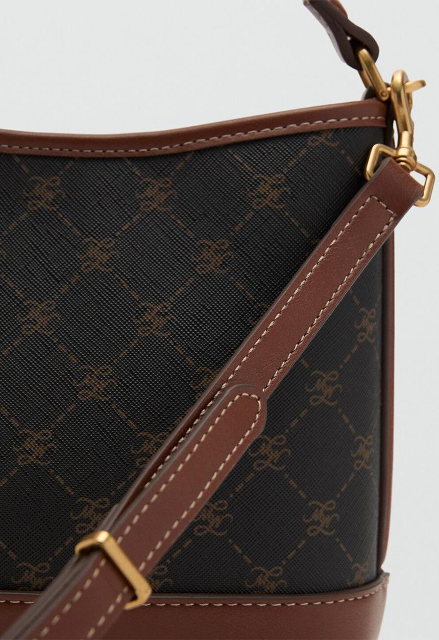 MANGO - Isoldo bucket bag-brown