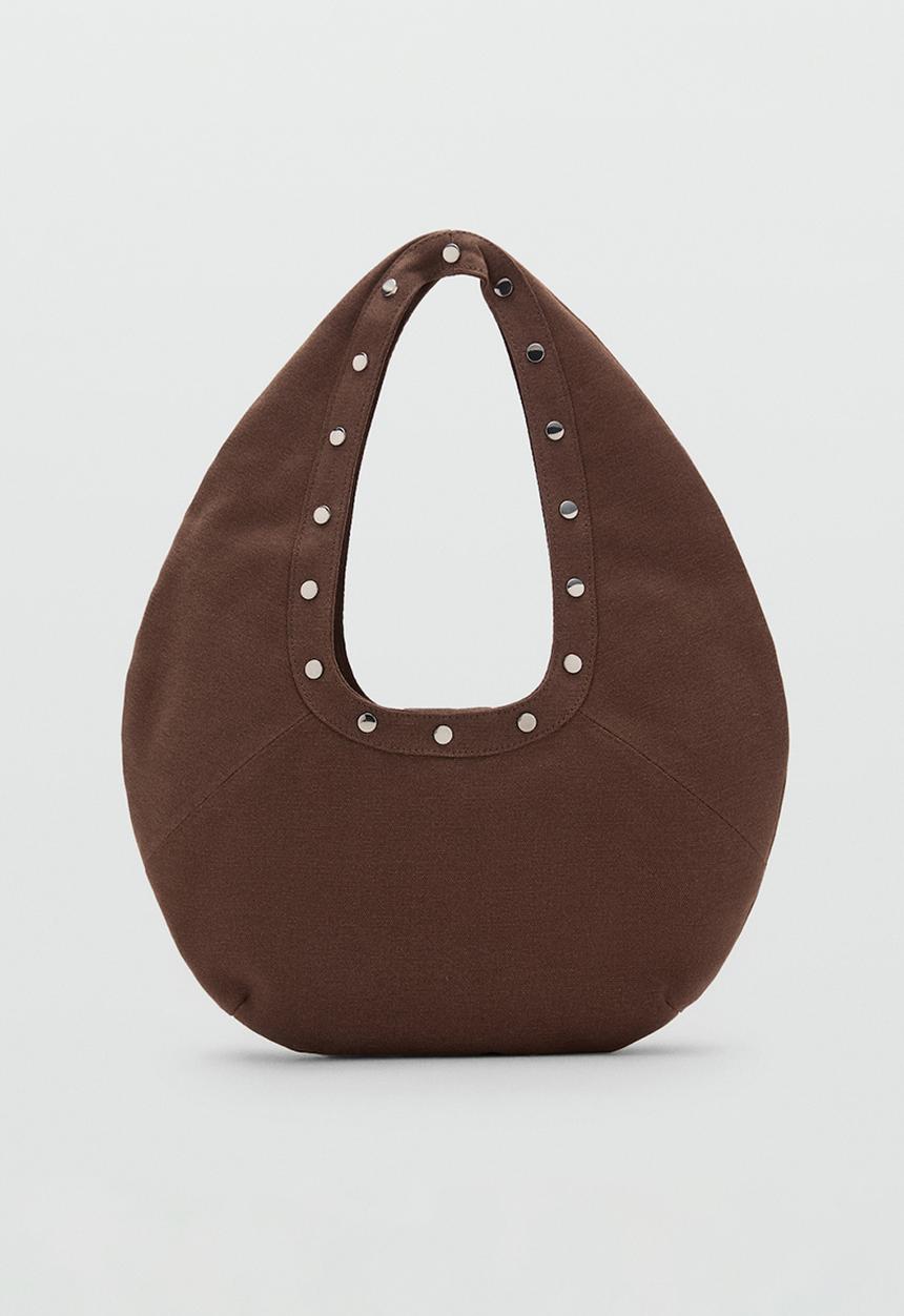 MANGO - Dru shoulder bag-dark brown