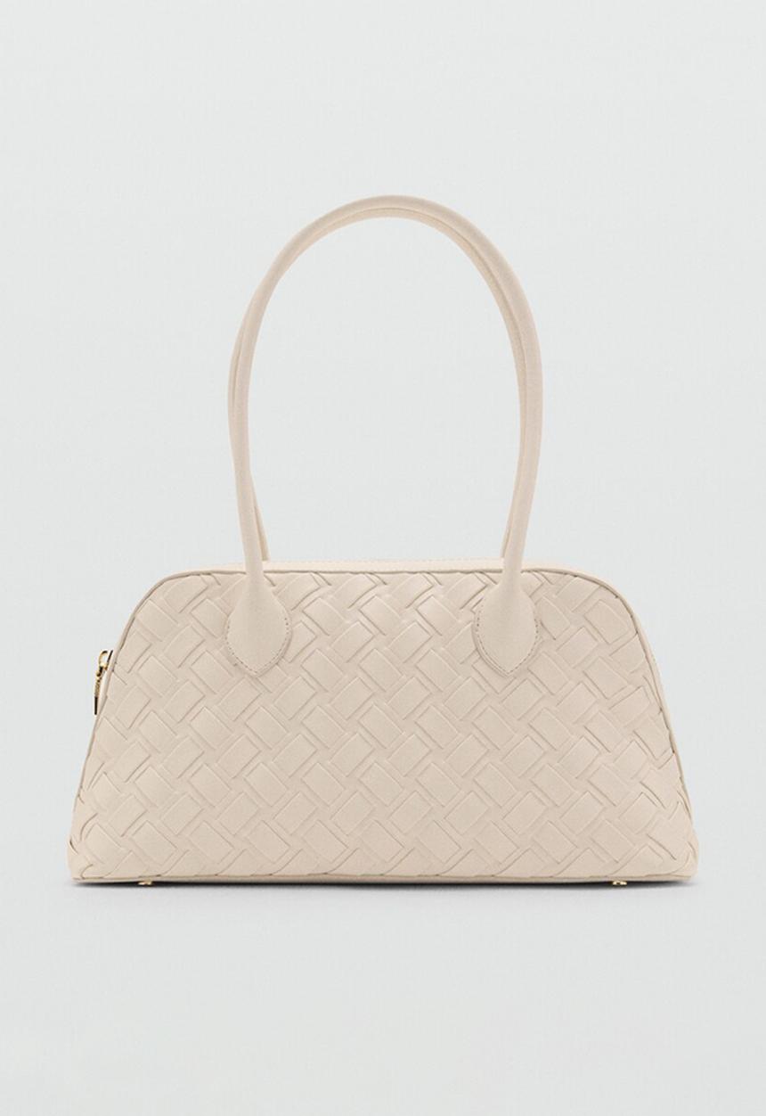 MANGO - Clavel bowling bag-natural