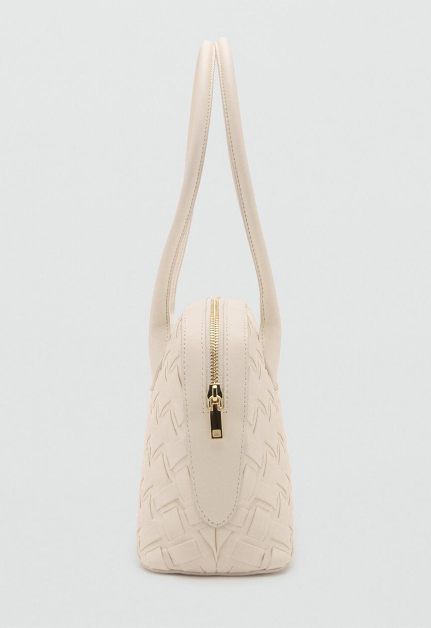 MANGO - Clavel bowling bag-natural
