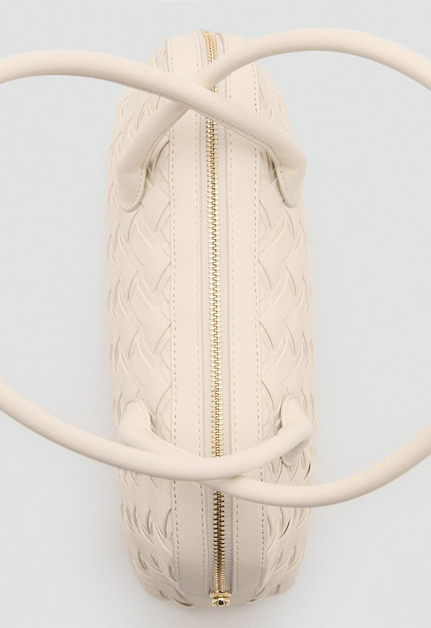 MANGO - Clavel bowling bag-natural