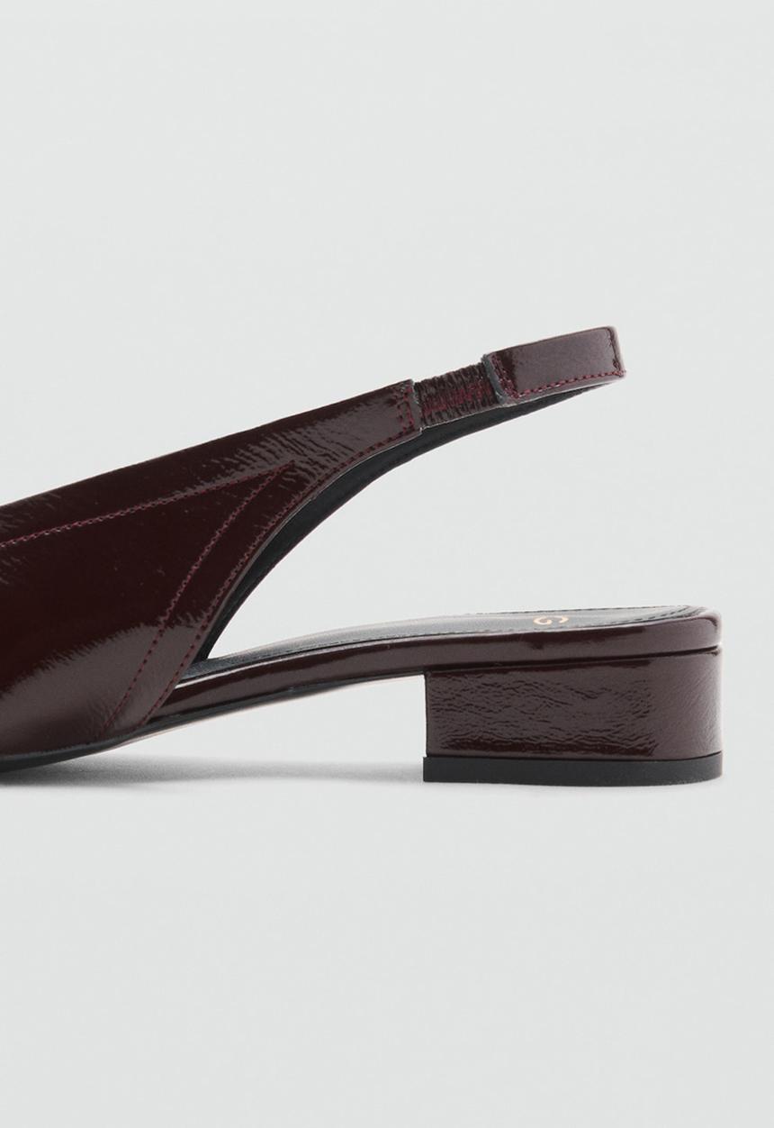 MANGO - Game leather heel - dark red