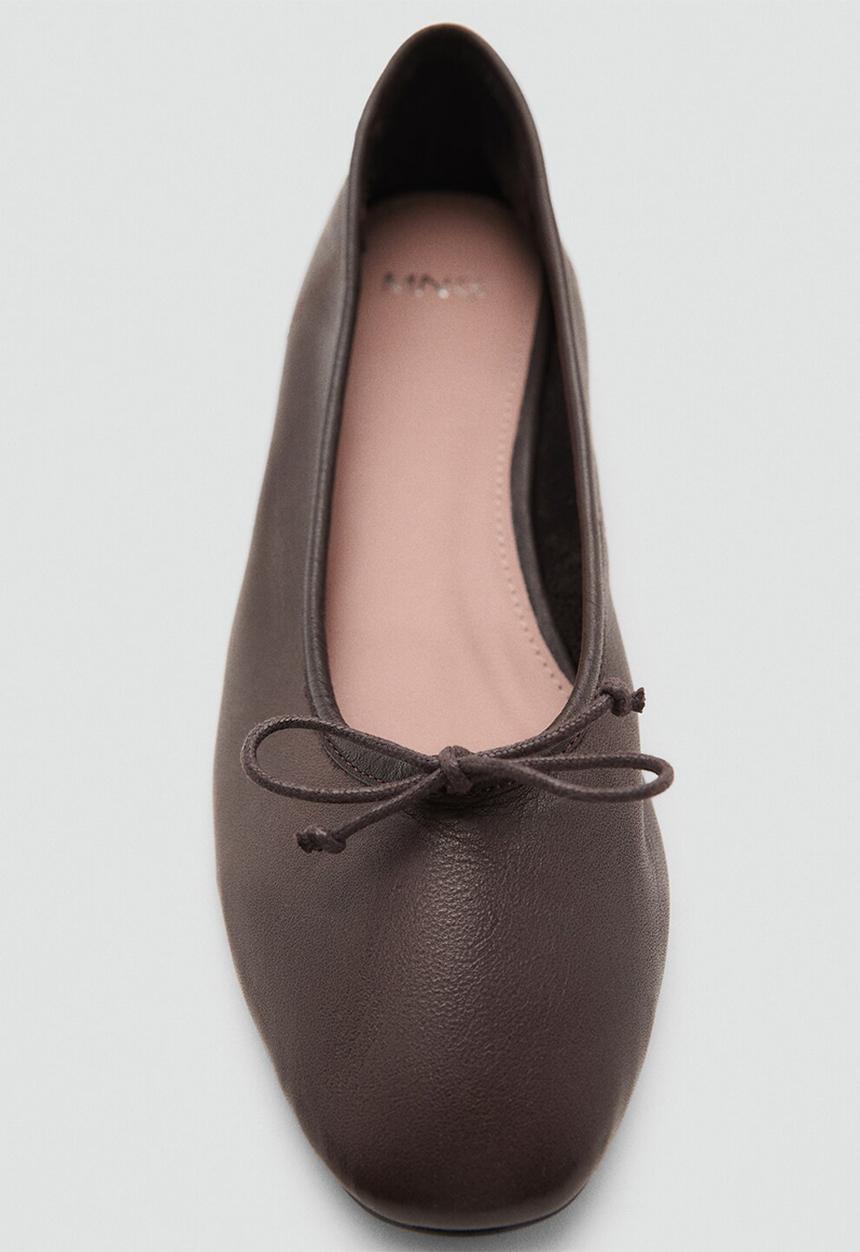 MANGO - Baila leather pump - dark brown