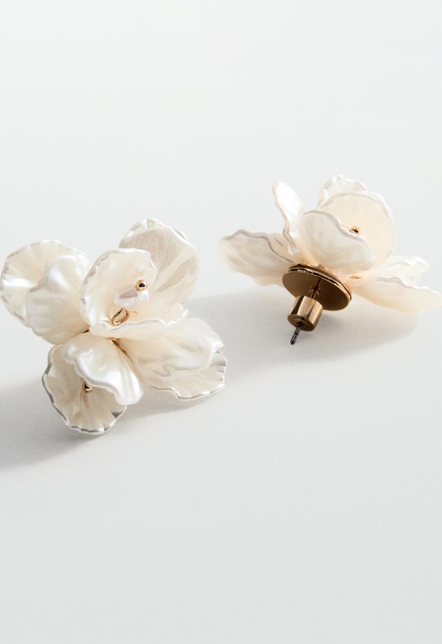 MANGO - Alex earrings - white