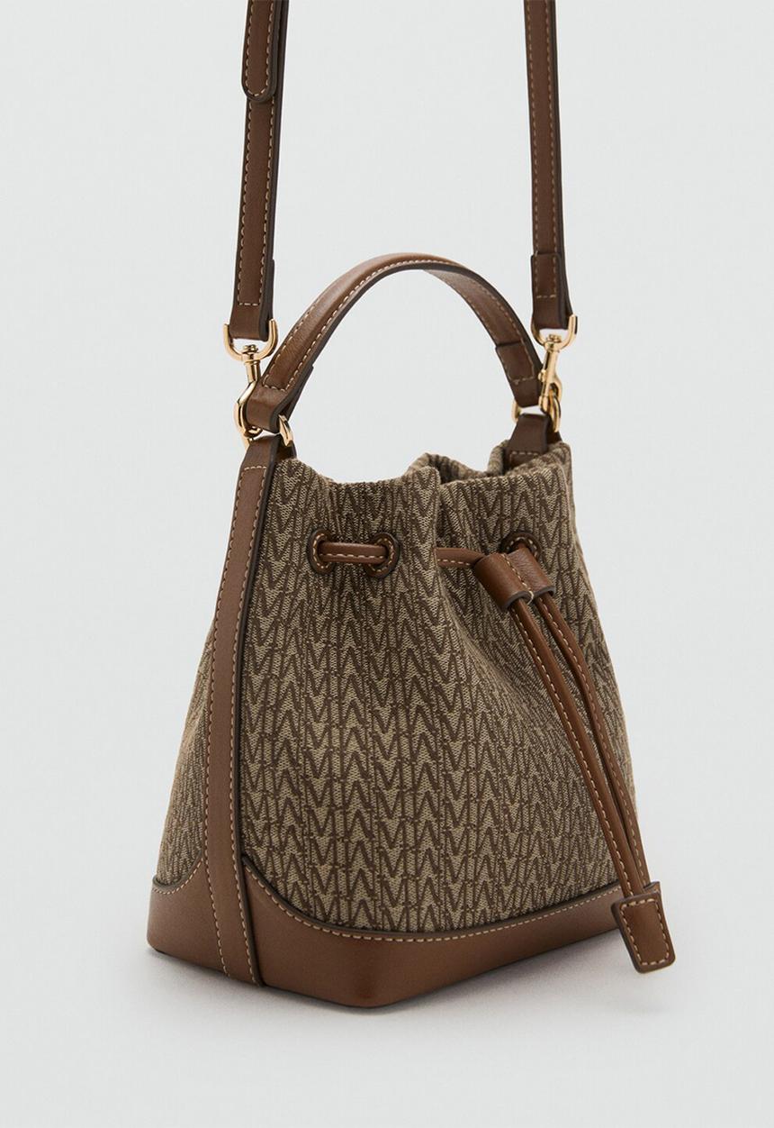 MANGO - Ramiro bucket bag - brown