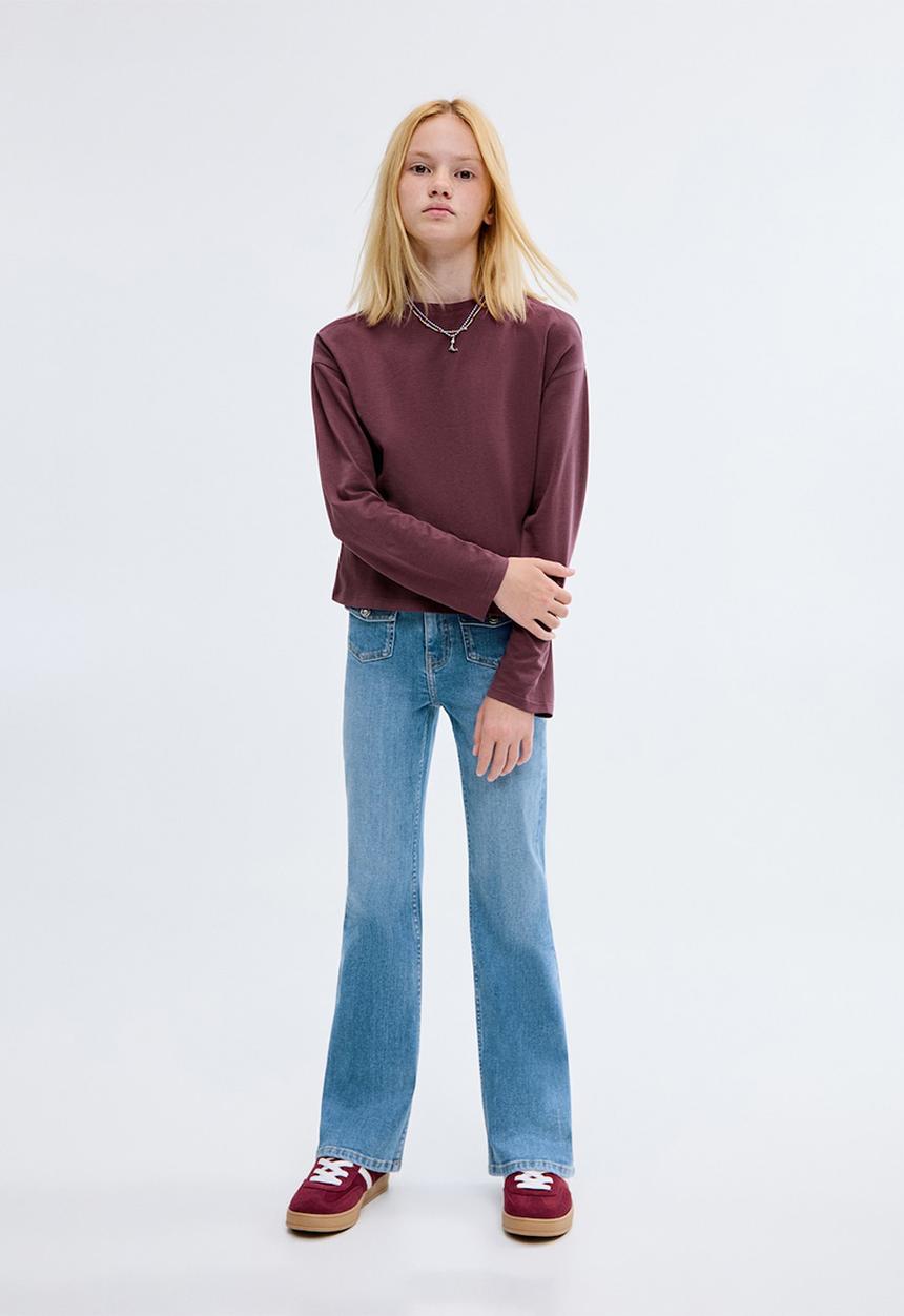 MANGO - Jeans Flarexl1 - Open Blue