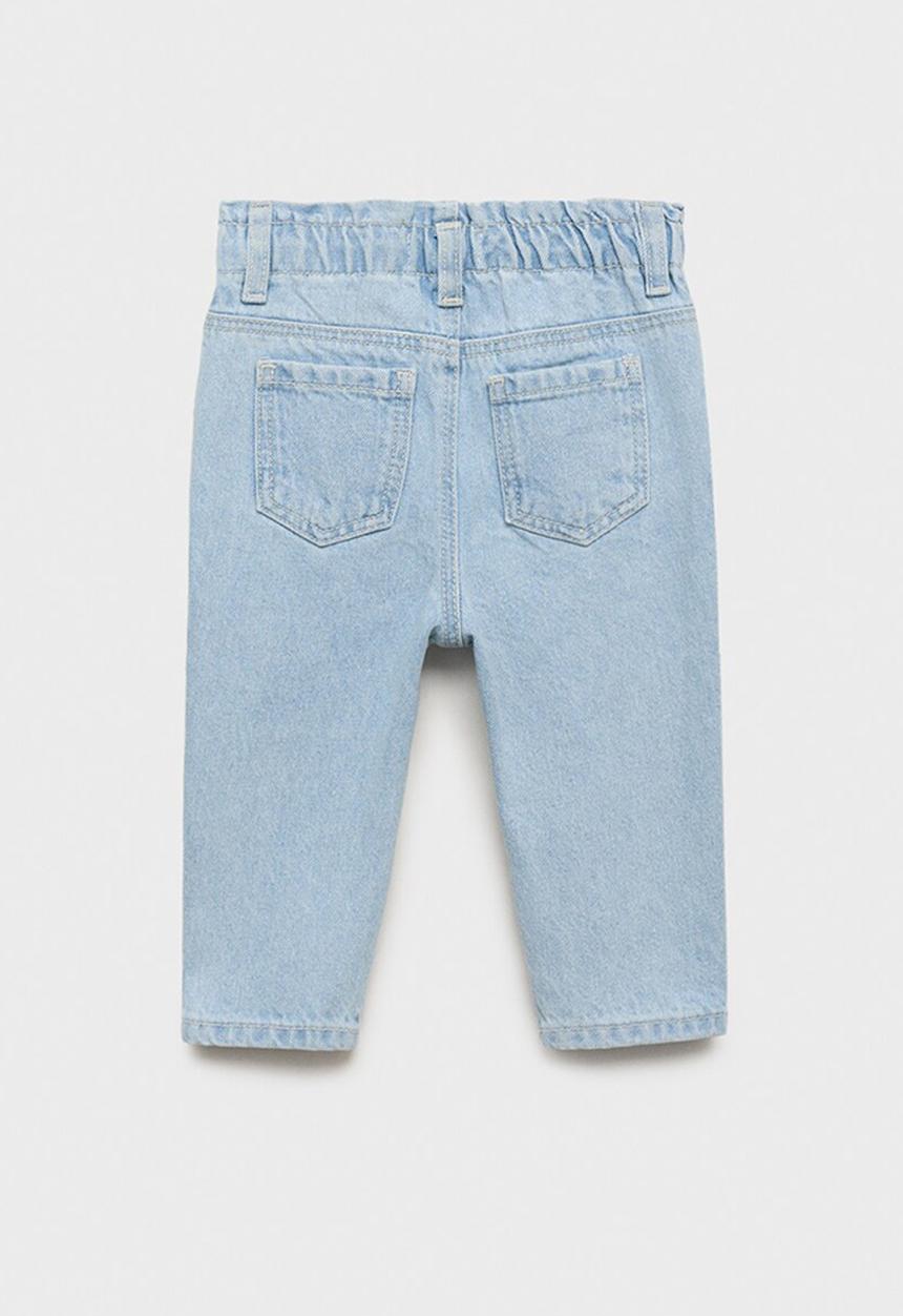 MANGO - Jeans Paperbag - Open Blue