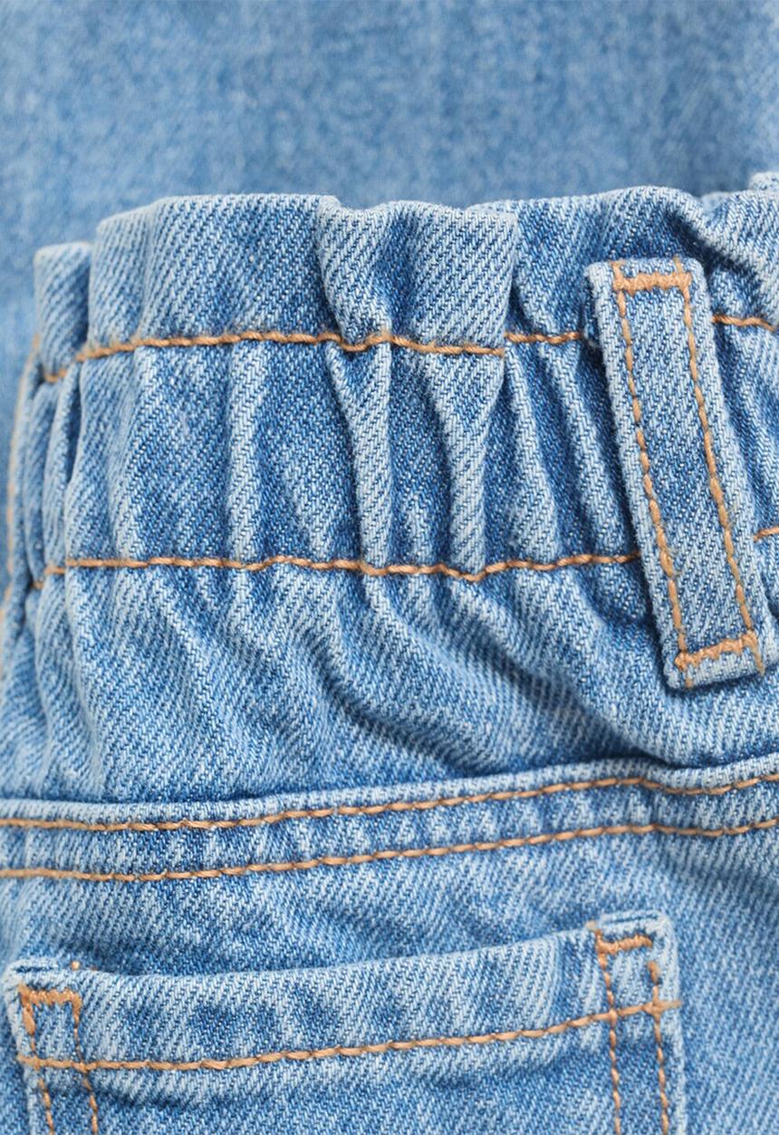 MANGO - Jeans Paperbag - Open Blue