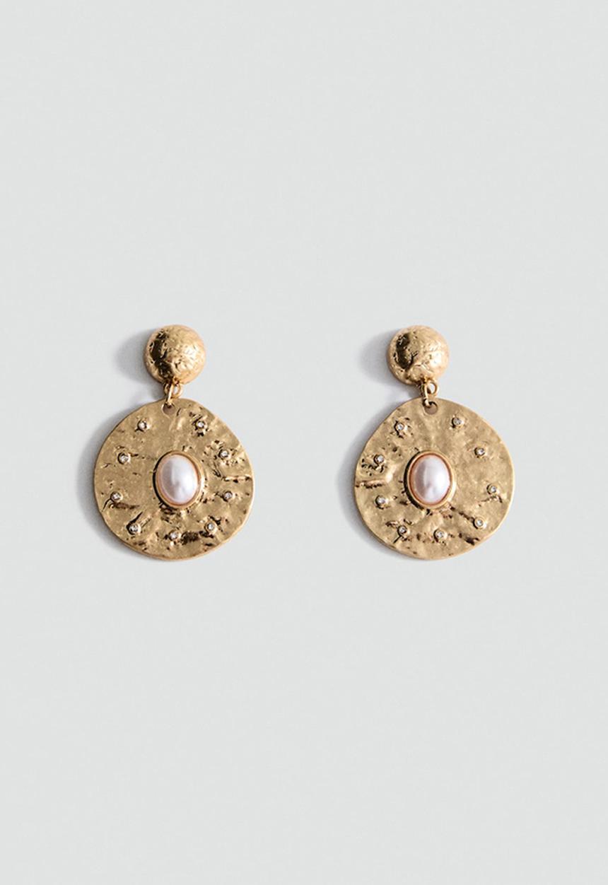 MANGO - Cat earrings - gold