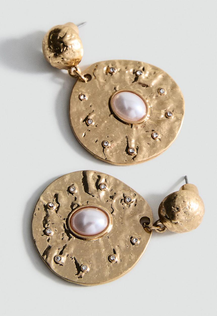 MANGO - Cat earrings - gold