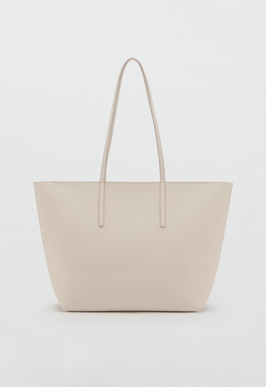MANGO - Maribel tote bag - medium natural
