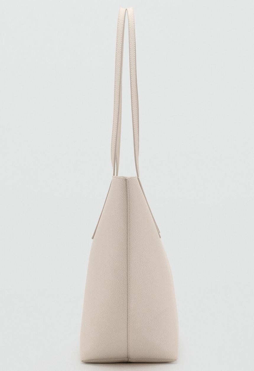 MANGO - Maribel tote bag - medium natural