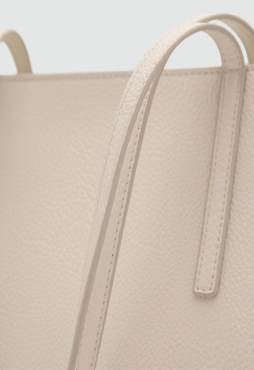 MANGO - Maribel tote bag - medium natural