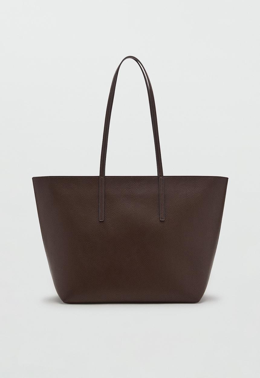 MANGO - Maribel tote bag - dark brown