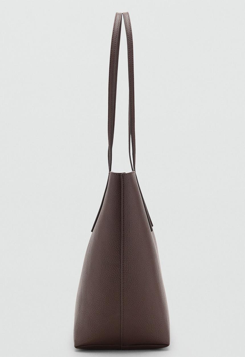 MANGO - Maribel tote bag - dark brown