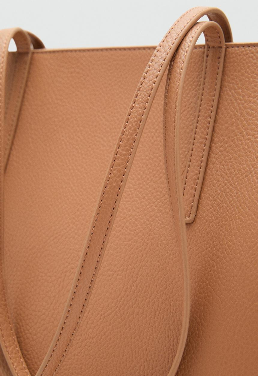 MANGO - Maribel tote bag - medium brown