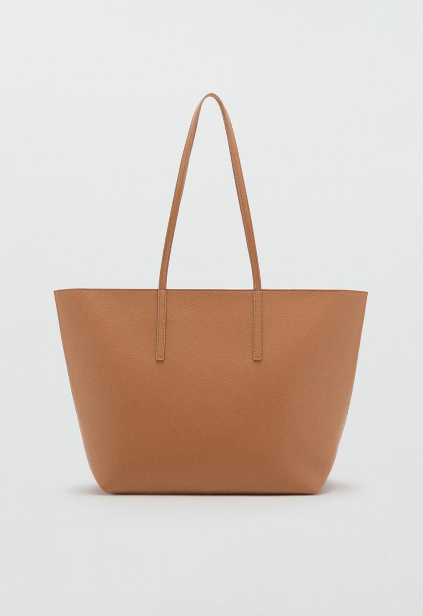 MANGO - Maribel tote bag - medium brown