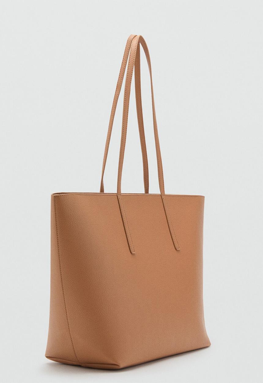 MANGO - Maribel tote bag - medium brown